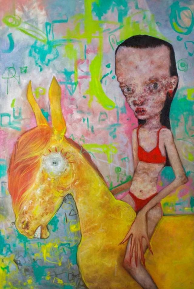 Natálie Ryzá, Pony Academie 2., olej na plátně, 100 x 150 cm, do 06/27
